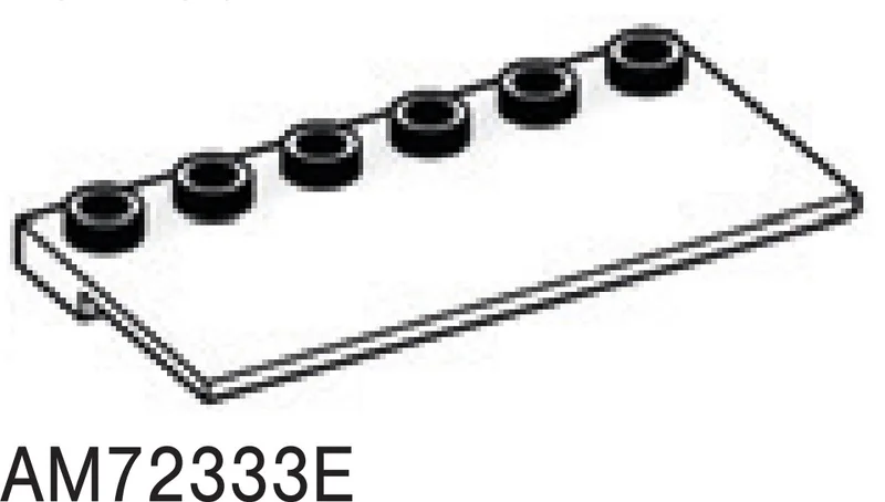 Plate Modified 1 x 6 with hollow studs and horizontal panel in White
