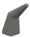 Connector: pin, small with octagonally faceted horn in Blue, Light