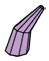 Connector: pin, small with octagonally faceted horn in Purple, Lavender