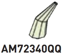 Connector: pin, small with octagonally faceted horn in Green (Glow in the Dark)