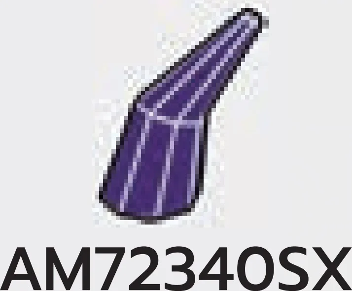 Connector: pin, small with octagonally faceted horn in Purple, Byzantium (Metallic)