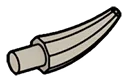 Body part: horn/tooth on small pin in Black