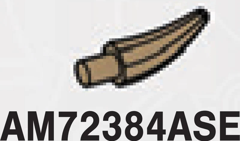 Body part: horn/tooth on small pin in Brown, Teak