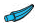 Body part: horn/tooth on small pin in Blue, Rich Sky