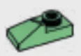 Slope plate 1 x 2 right in Green, Vertigris