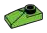 Slope plate 1 x 2 right in Green, Soft Grass