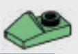 Slope plate 1 x 2 left in Green, Vertigris