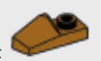 Slope plate 1 x 2 left with overhanging lip in Yellow, Lemon