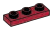Plate 1 x 3 with hollow studs in Red, Dark (Flake)