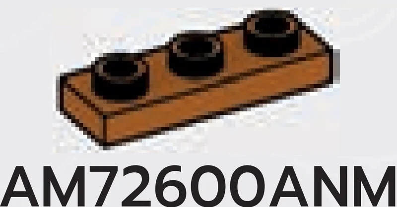 Plate 1 x 3 with hollow studs