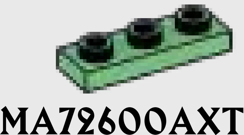 Plate 1 x 3 with hollow studs in Green, Vertigris (Sand Green)