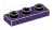 Plate 1 x 3 with hollow studs in Purple, Byzantium (Metallic)