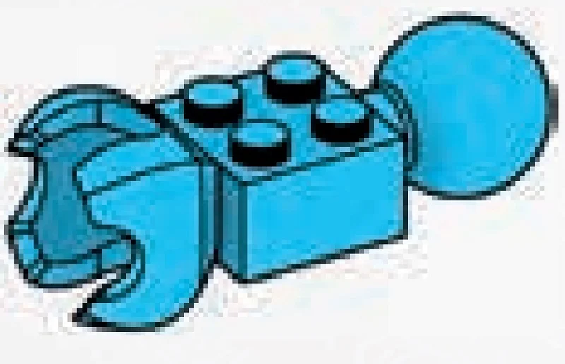 Brick 2 x 2 with ball joint and socket, large in Gray, Steel