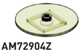 Plate 4 x 4 round with single stud on 2 x 2 base in Green (Translucent)