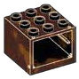 Container: cabinet 3 x 2 x 3 in Brown, Zinnwaldite