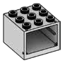 Container: cabinet 3 x 2 x 3 in Gray, Dull