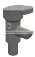 Fixture: tap with handle in Gray, Steel