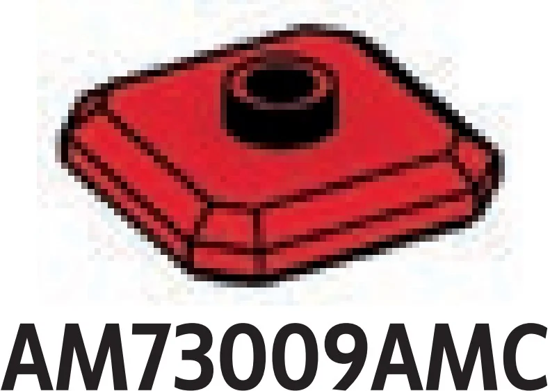 Plate 2 x 2 faceted with one central stud in Red, Flame