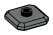 Plate 2 x 2 faceted with one central stud in Gray, Dark (Flake)