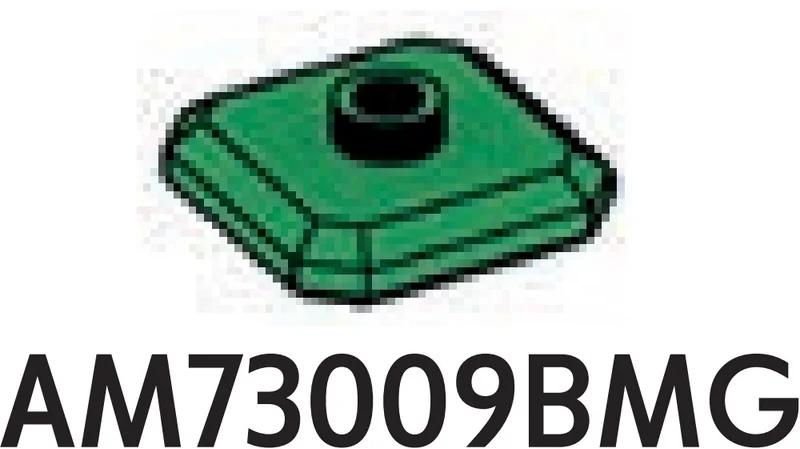 Plate 2 x 2 faceted with one central stud in Green, Forest