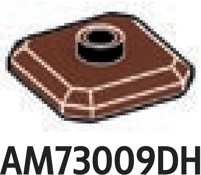 Plate 2 x 2 faceted with one central stud in Brown