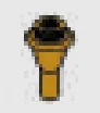 Cone 1 x 1 inverse with grip in Gold, Tarnished
