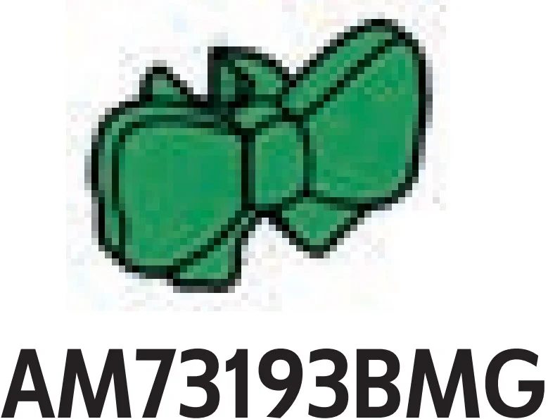 Figure, accessory: bow with small vertical clip in Green, Forest