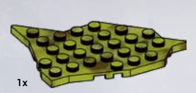 Plate 7 x 8 irregular in Green, Medium (Camo)
