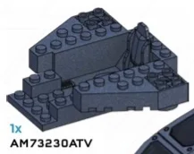 Airplane Cockpit 9 x 10 with tapered sides & built in seat in Gray, Dark (Flake)