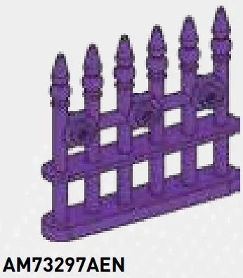 Wall 6 x 5 x 1 fence with spikes in Magenta, Rich