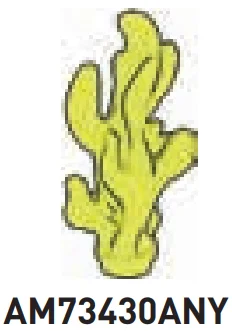 Foliage: kelp on 1 x 1 stud in Orange