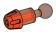 Weapon, Missile: micro-dart radial grooves in nosecone, ball on end in Orange (Translucent)