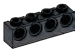 Connector Brick 1 x 4 with holes in Metal, Iron (Metallic)