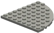 Plate 8 x 8 corner round in Gray, Tarnished (Metallic Camo)