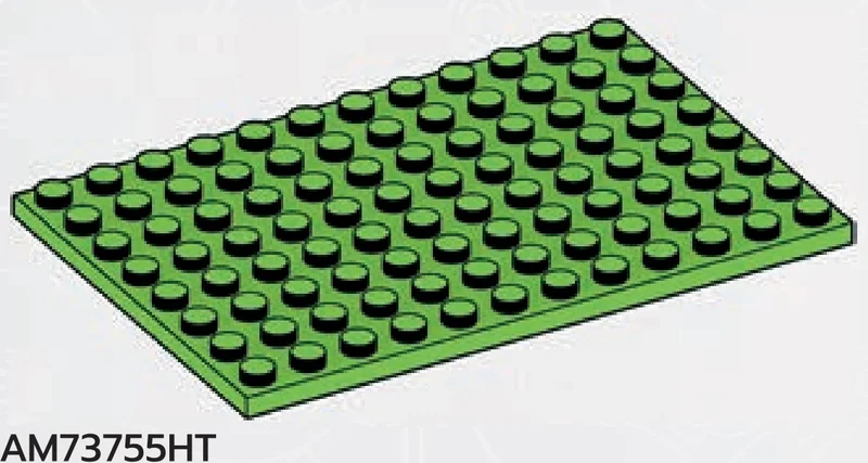 Plate 8 x 12 in Green, Soft Grass
