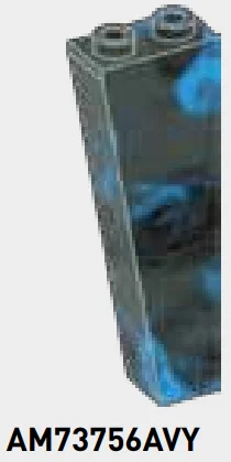 Slope brick 70 1 x 5 x 2 inverse in Blue/Black, Marbled
