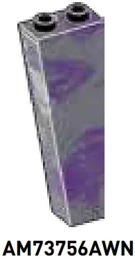 Slope brick 70 1 x 5 x 2 inverse in Dark Gray/Purple, Marbled