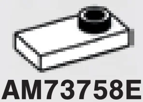 Plate 1 x 2 with one stud, offset in White