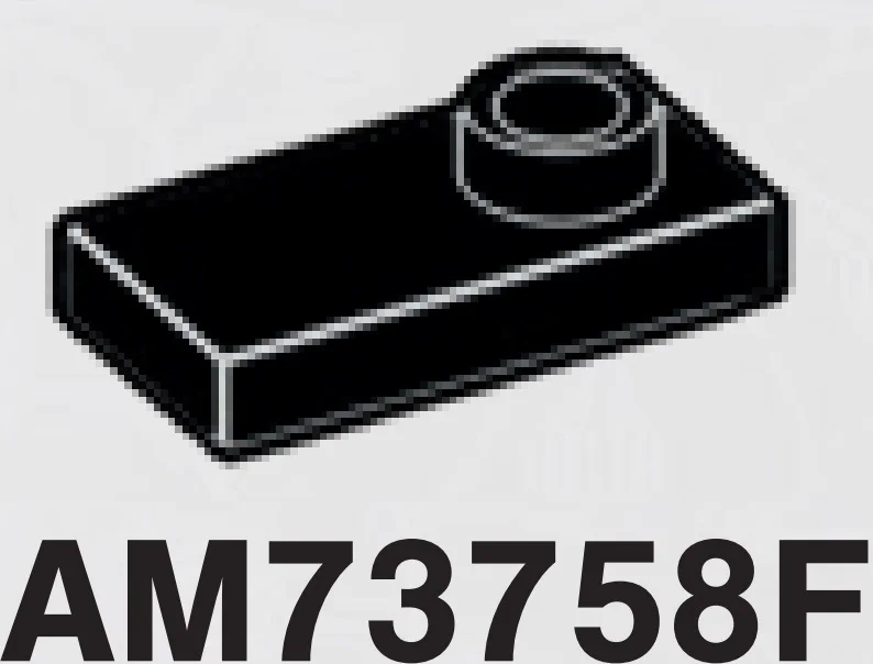 Plate Modified 1 x 2 with one stud, offset in Black