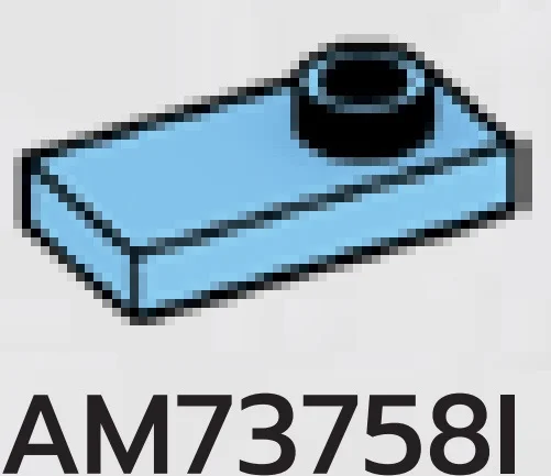 Plate Modified 1 x 2 with one stud, offset