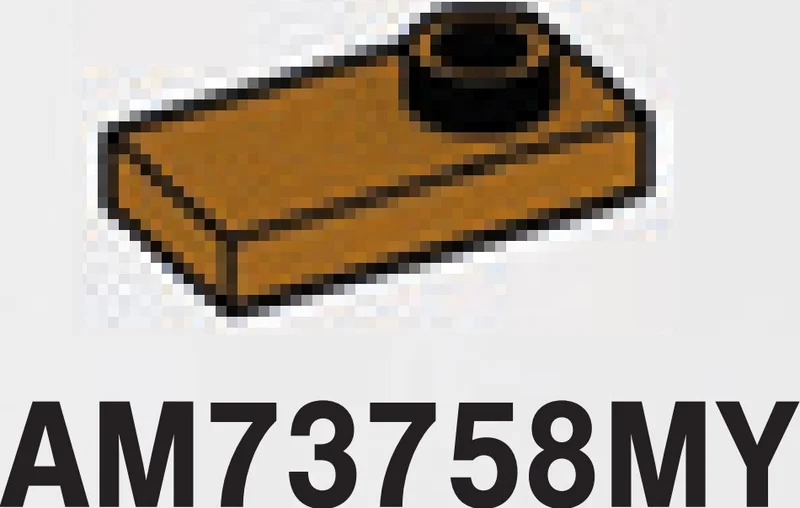 Plate Modified 1 x 2 with one stud, offset in Brown, Milk Chocolate