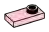 Plate Modified 1 x 2 with one stud, offset in Pink, Pale