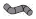 Bar: Small, double elbow in Gray, Light (Metallic)