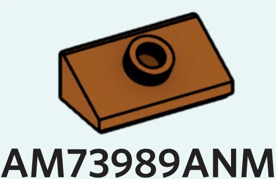 Slope brick 36 2 x 1 with stud on slope