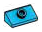 Slope brick 36 2 x 1 with stud on slope in Blue, Rich Sky