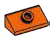 Slope brick 36 2 x 1 with stud on slope in Orange, Smoky