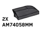 Engine component: intake duct 1 x 3 curved slope in Gray, Dark (Metallic Camo)