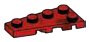 Wedge Plate 2 x 4 - Left in Red (Camo)