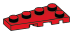 Wedge Plate 2 x 4 - Left in Red, Flame