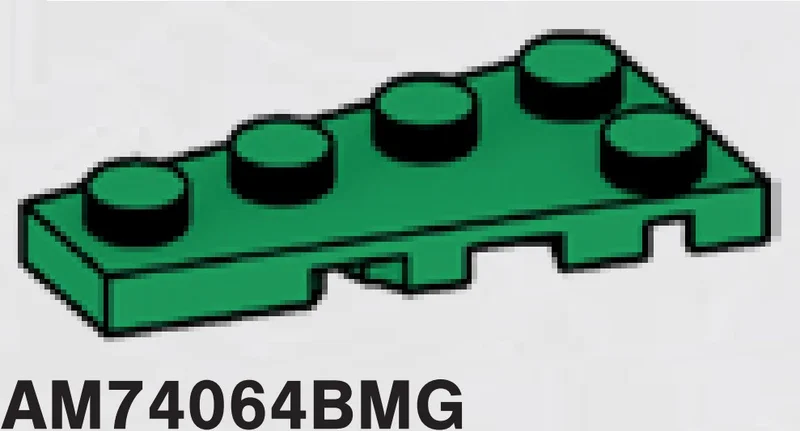 Wedge Plate 2 x 4 - Left in Green, Forest